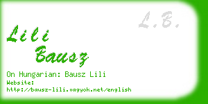 lili bausz business card